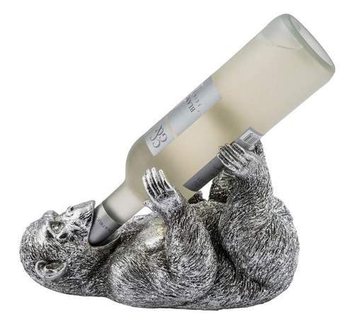 Flaschenhalter affe silber - silber,
