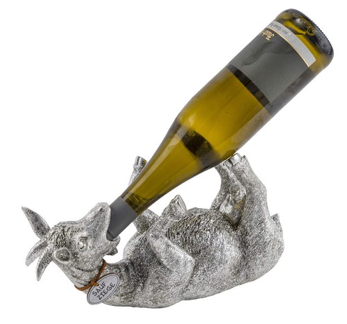 Flaschenhalter ziege silber - ziege,,